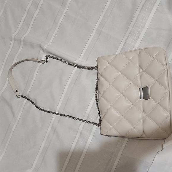 H&M HM Off White Quilted Chain Bag - Picture 2 of 5